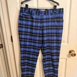 Slazenger Blue and Black Plaid Women’s capri pants